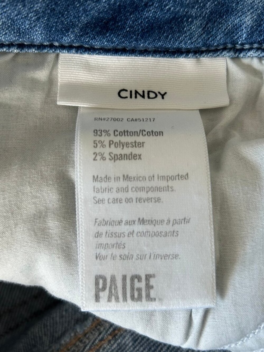 PAIGE Cindy High Rise Straight Jeans Women Size 27 Light Wash Raw Hem - Picture 9 of 12
